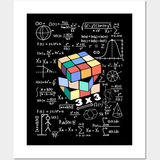 Math problem Rubik Rubics Cube Posters and Art